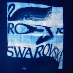 Swarovski. Cyanotype on Cotton. 24x24 NICK FURY 2010