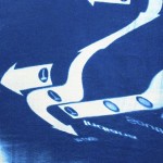 To Stock Yards Line. Cyanotype on Cotton. 10.5x16.5 NICK FURY 2010